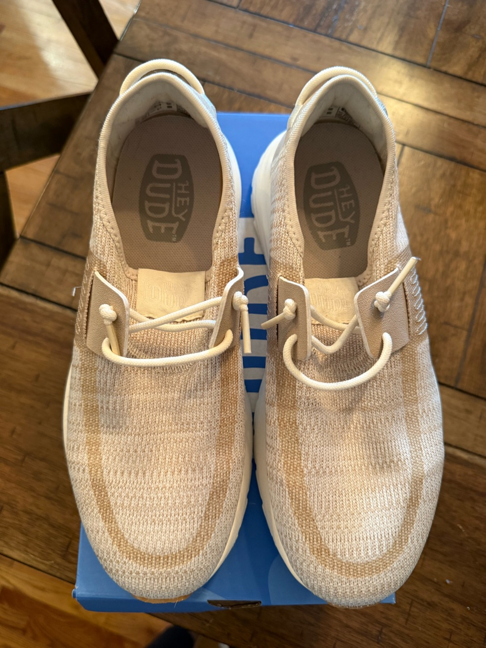 Hey Dude Women’s Slip-On Loafers in Beige and Cream